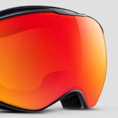 detalle lentes gafas ventisca Julbo ECHO BLACK-RED CAT 3 RED