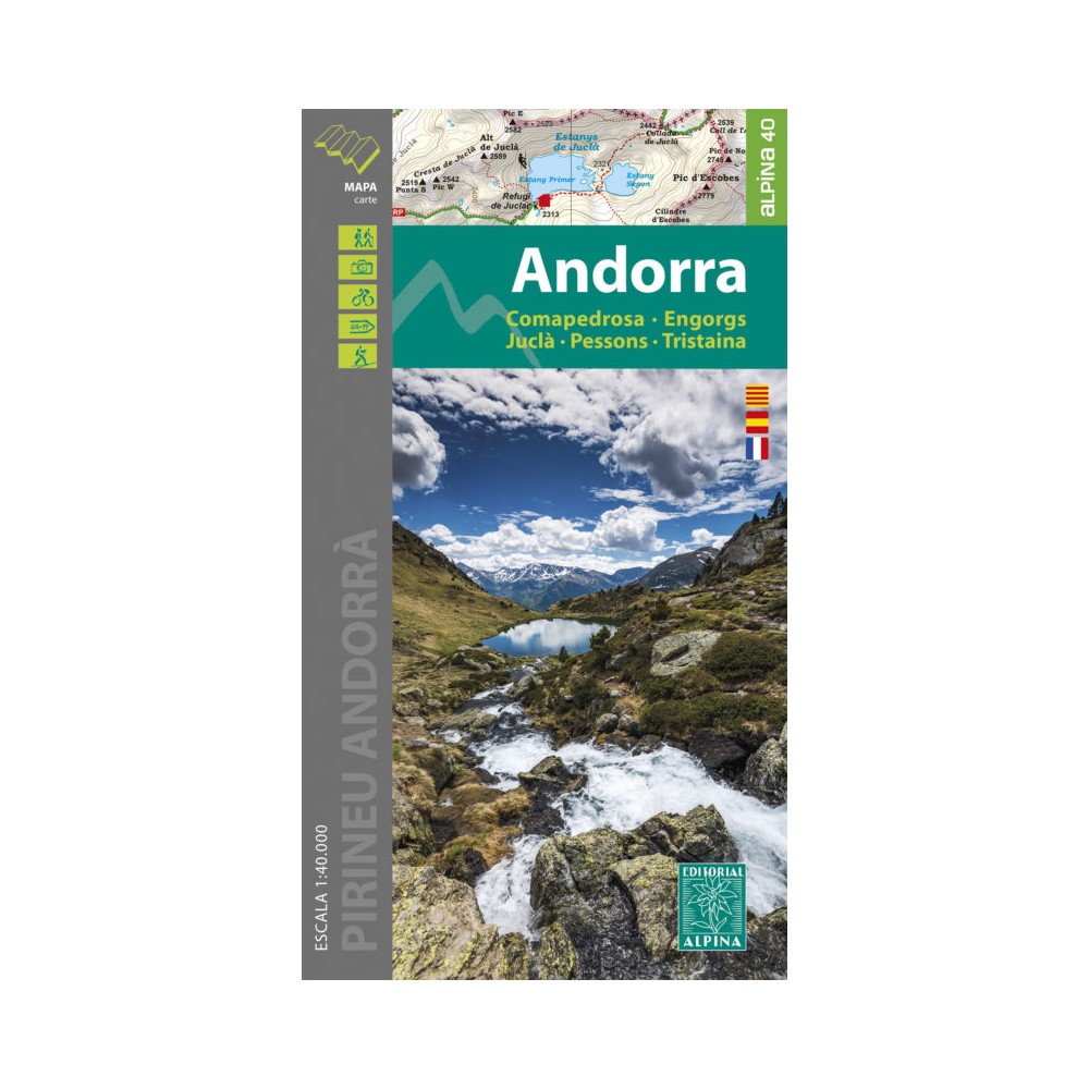Editorial Alpina ALPINA 40 MAPA I GUIA ANDORRA