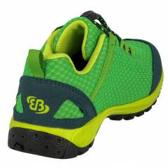 perspectiva zapatilla trekking junior Brütting GUIDE GREEN-PETROL-LEMON