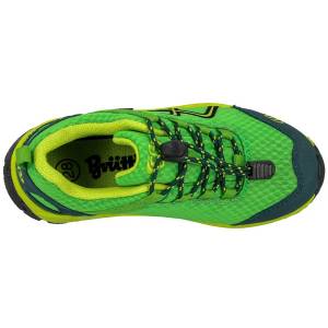aerea zapatilla trekking junior Brütting GUIDE GREEN-PETROL-LEMON