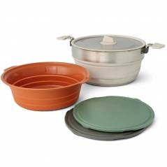 Sea To Summit DETOUR ESSENTIALS CAMP KITCHEN KIT - (4 PIECE) METALLIC-ORANGE-GREEN