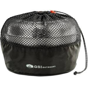 Juego cocina acero inoxidable bolsa transporte acampada