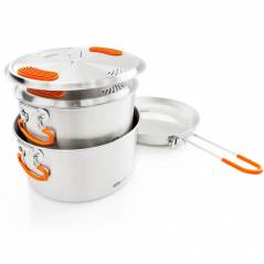Juego cocina 3 piezas acampada ollas y sarten