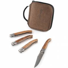 GSI Outdoor RAKAU FOLDING STEAK KNIFE SET BROWN-METALLIC