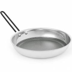 Sartén ultrarresistente plegable acero inoxidable acampada