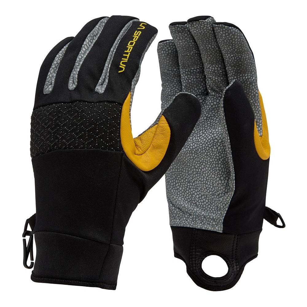 La sportiva SUPERCOULOIR TECH GLOVES BLACK-YELLOW