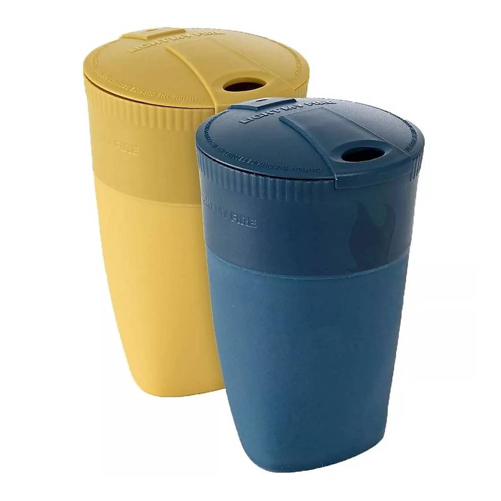Light my fire PACK-UP-CUP BIO 2 PACK MUSTY YELLOW/ HAZY BLUE