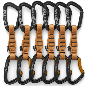 Salewa ORTLES STRAIGHT/BENT 110 QUICKDRAW 6 PACK BLACK-ORANGE