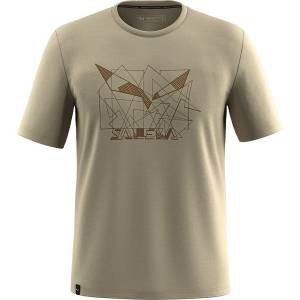 Salewa EAGLE GEOMETRIC T-SHIRT MEN QUICKSAND