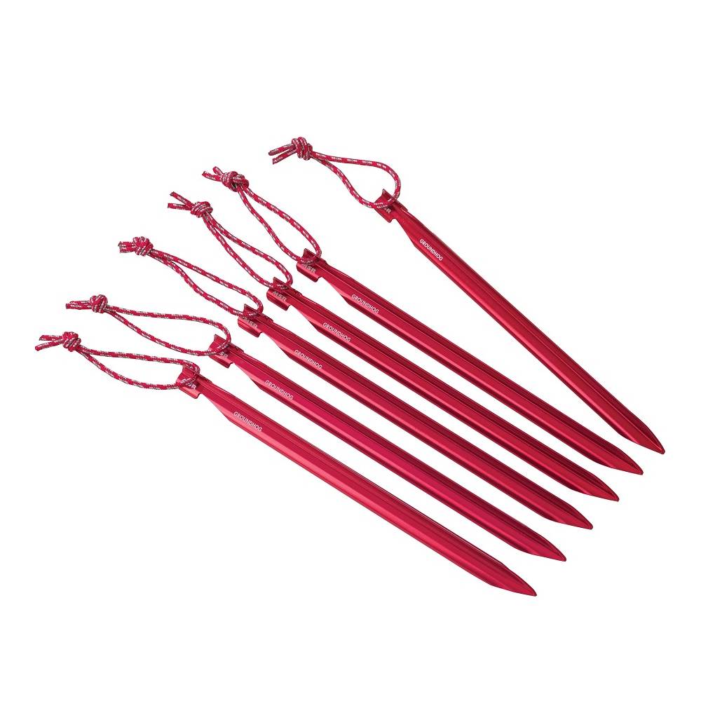 MSR GROUNDHOG TENT STAKES RED
