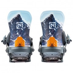 detalle posterior fijaciones snowboard Nitro one