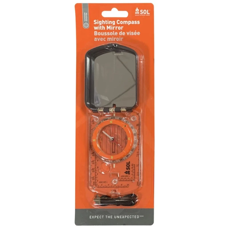 SIGHTING COMPASS WITH MIRROR