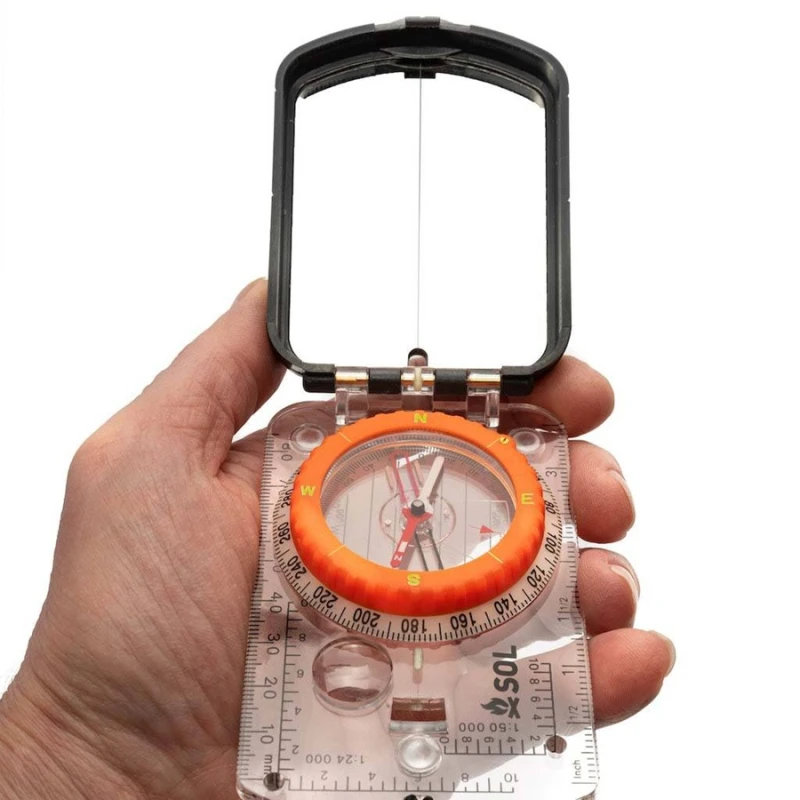 SIGHTING COMPASS WITH MIRROR