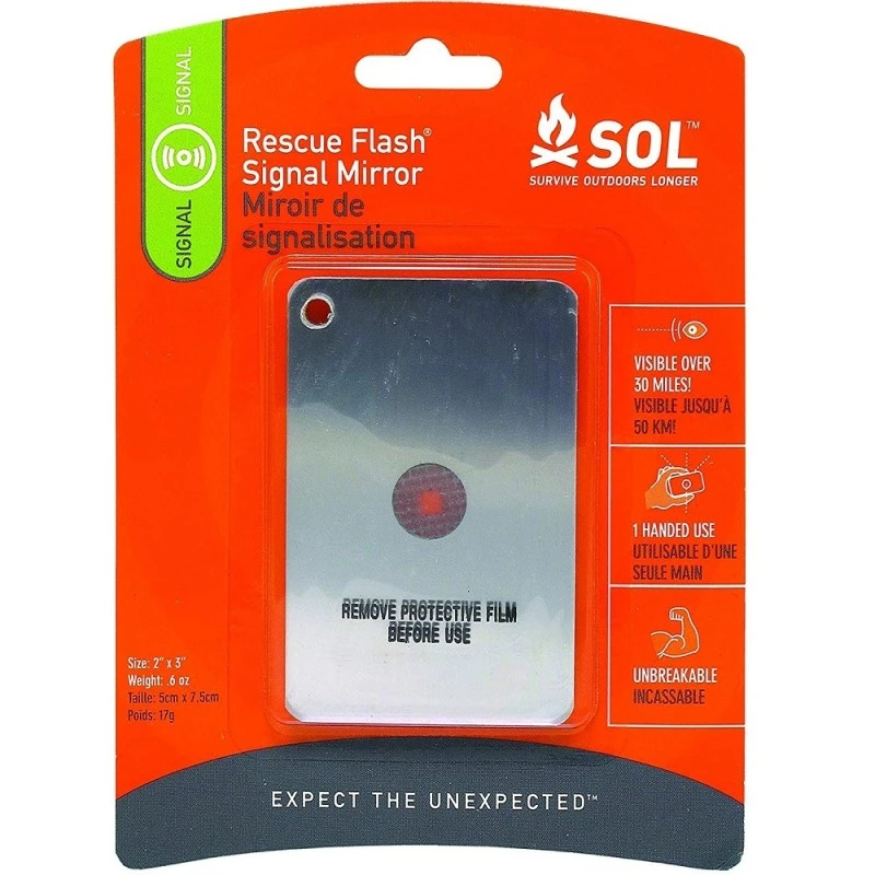 RESUCE FLASH SIGNAL MIRROR