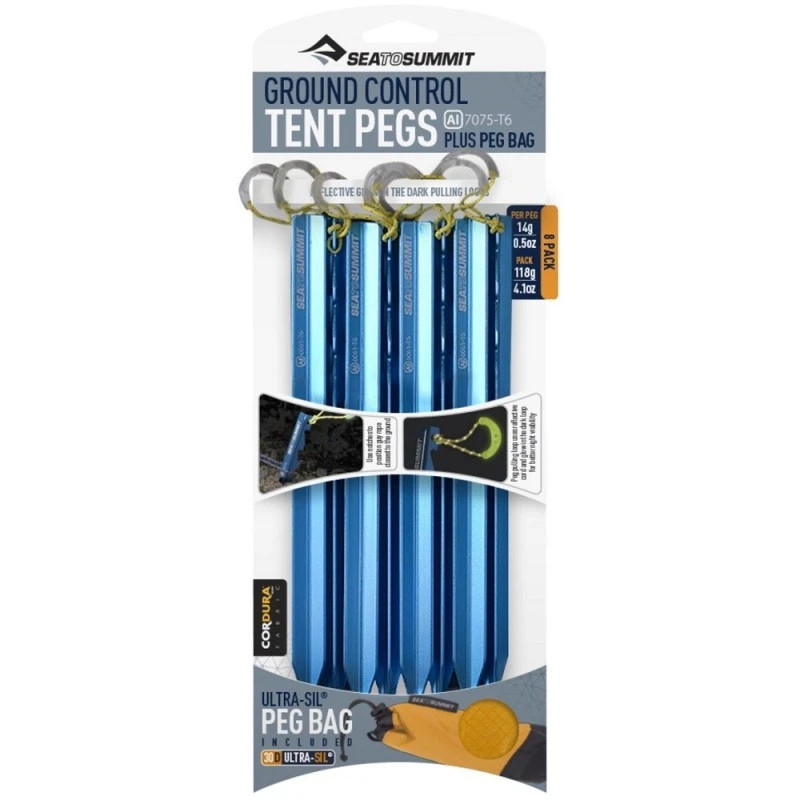 GROUND CONTROL TENT PEGS (8 PACK)